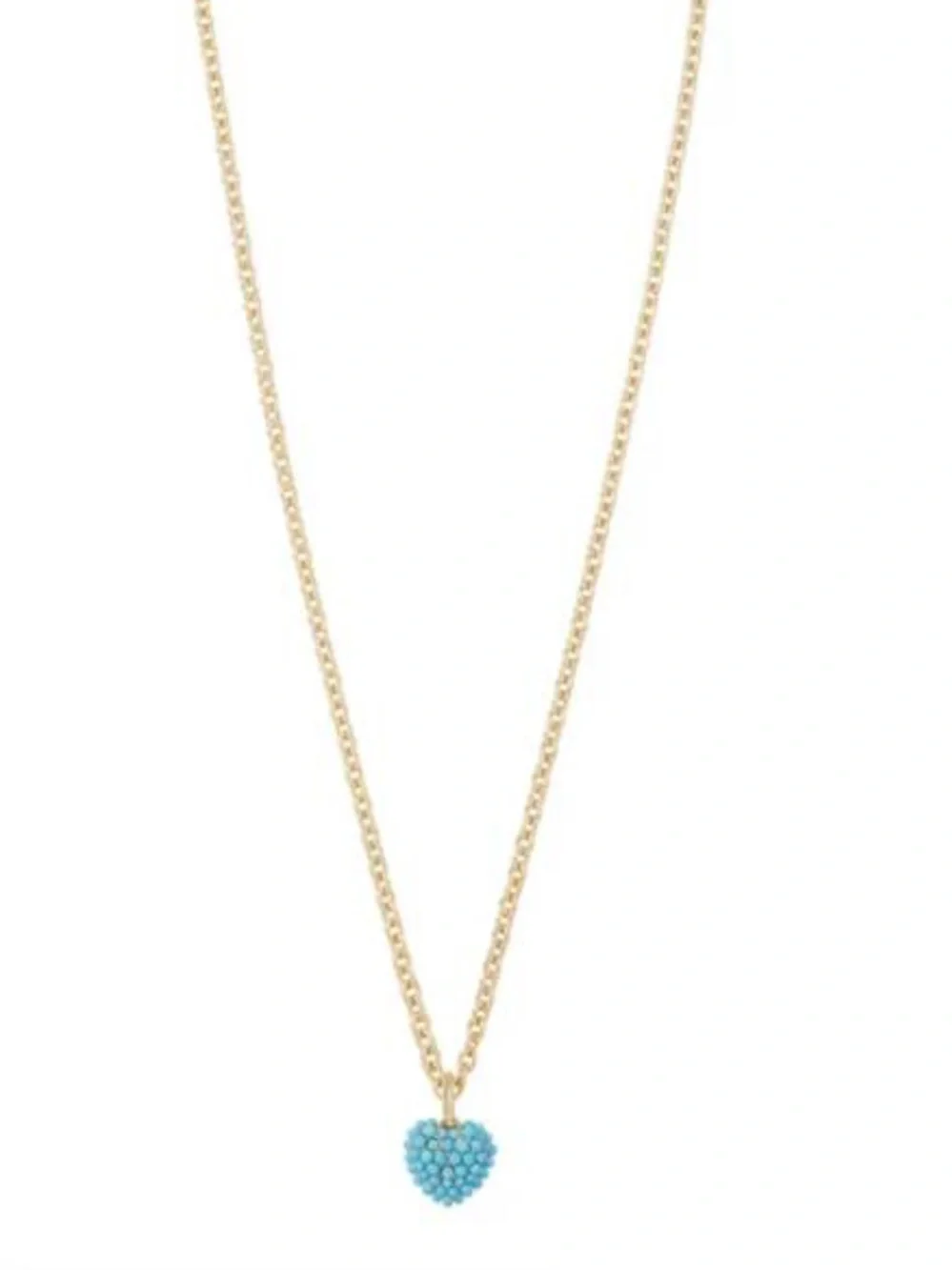 NWOT Roxanne Assoulin long Necklace with Turquoise Heart Charm